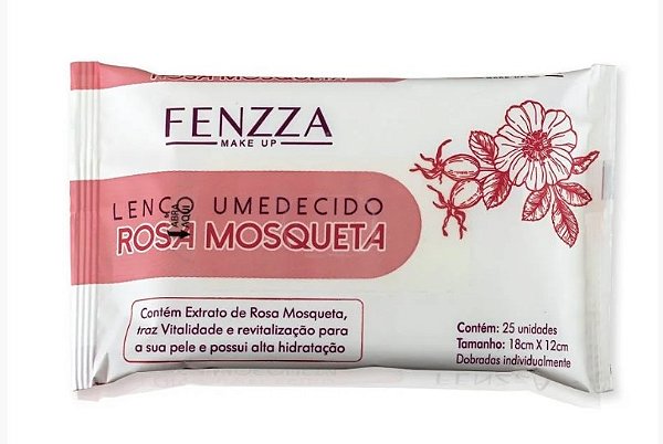 LENÇO UMEDECIDO ROSA MOSQUETA FENZZA