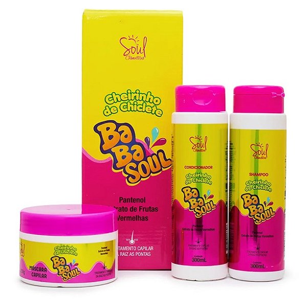 KIT CAPILAR TUTTI FRUTTI BABASOUL COM 3 ITENS SOUL COSMETICOS