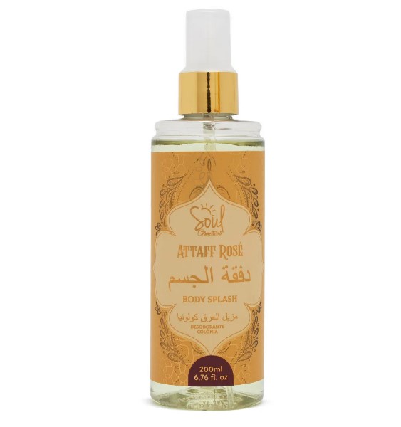 BODY SPLASH ATTAFF ROSE 200ML SOUL COSMETICOS