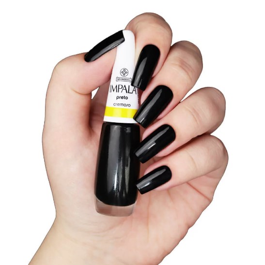 ESMALTE CREMOSO PRETO IMPALA