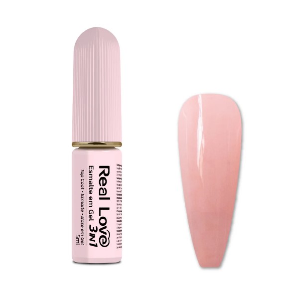 ESMALTE EM GEL 3 EM 1 5ML COR 04 REAL LOVE
