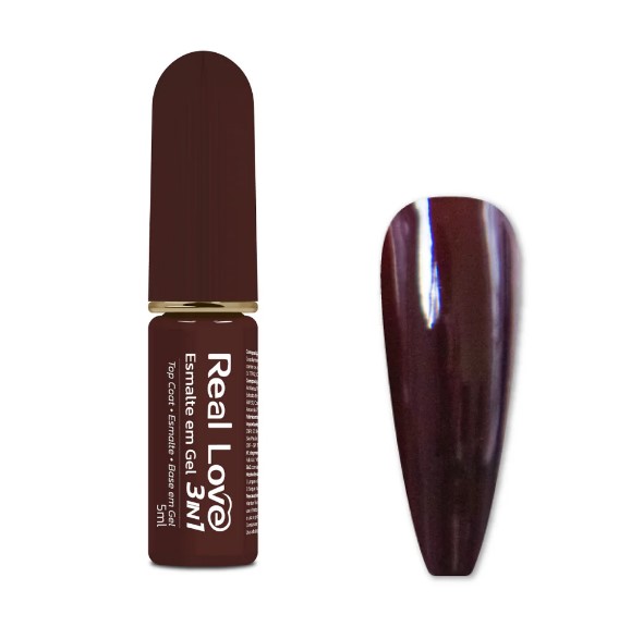 ESMALTE EM GEL 3 EM 1 5ML COR 54 REAL LOVE