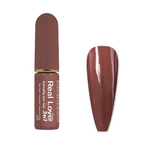 ESMALTE EM GEL 3 EM 1 5ML COR 40 REAL LOVE