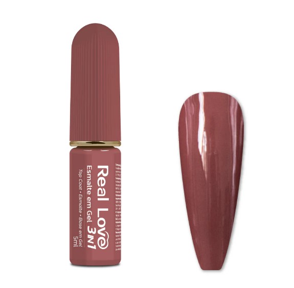 ESMALTE EM GEL 3 EM 1 5ML COR 39 REAL LOVE