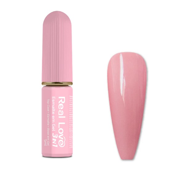 ESMALTE EM GEL 3 EM 1 5ML COR 14 REAL LOVE