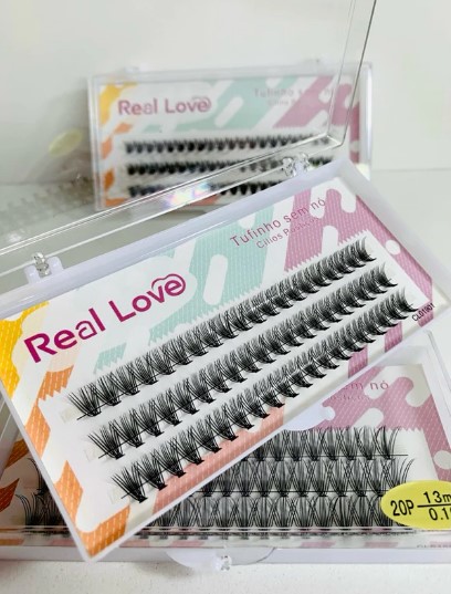 CILIOS TUFINHO SEM NÓ 20P 13MM 0.10D REAL LOVE