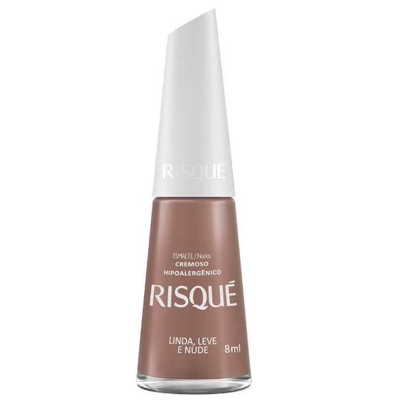 ESMALTE CREMOSO LINDA, LEVE E NUDE 8ML RISQUE