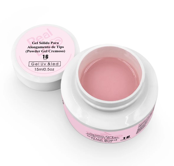 GEL SOLIDO PARA UNHAS REAL LOVE 16 NUDE 15 ML