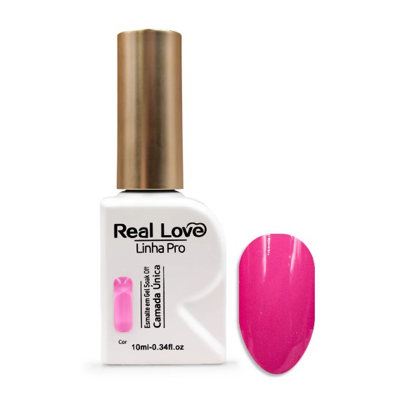 ESMALTE EM GEL LINHA PRO 10ML CAMADA UNICA COR 21 REAL LOVE