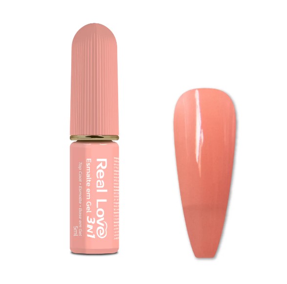 ESMALTE EM GEL 3 EM 1 5ML COR 09 REAL LOVE