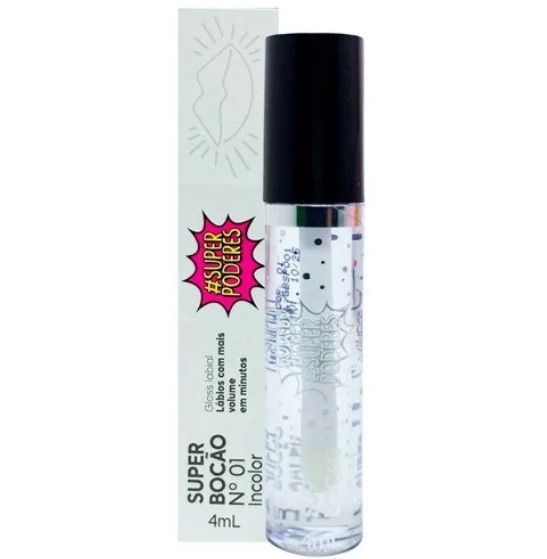 GLOSS LABIAL SUPER BOCAO Nº 01 INCOLOR SUPER PODERES