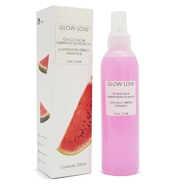 TONICO FACIAL HIDRATANTE DE MELANCIA GLOW LOVE 200ML MAX LOVE