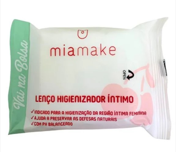 LENÇO HIGIENIZADOR INTIMO VAI NA BOLSA MIA MAKE