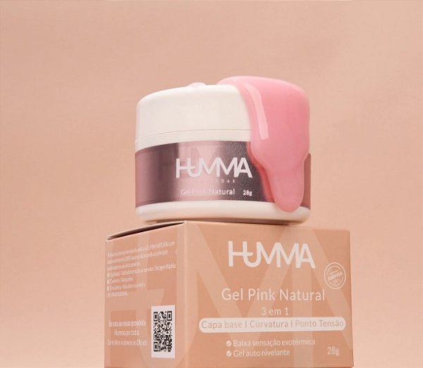 GEL CONSTRUTOR PINK NATURAL 28G HUMMA