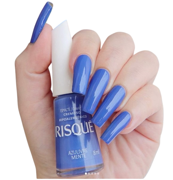 ESMALTE CREMOSO AZULIVRE MENTE 8ML RISQUE