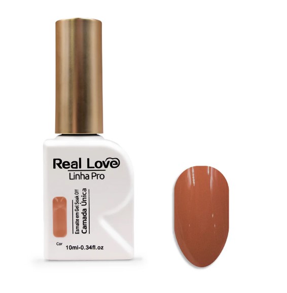 ESMALTE EM GEL LINHA PRO 10ML CAMADA UNICA COR 52 REAL LOVE