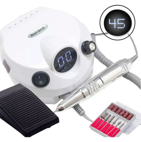 LIXADEIRA MOTOR PORQUINHO 45.000 RPM COM VISOR DIGITAL BRANCO