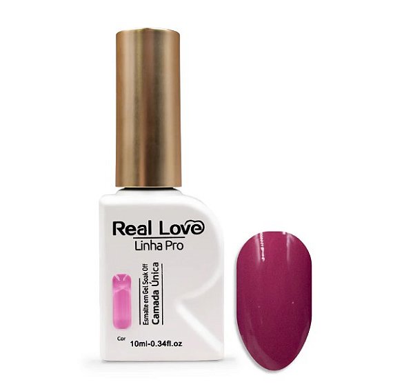 ESMALTE EM GEL LINHA PRO 10ML CAMADA UNICA COR 30 REAL LOVE