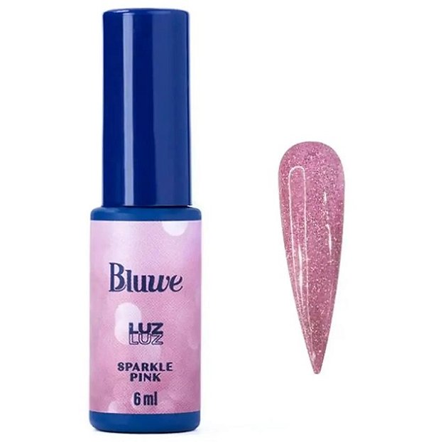 ESMALTE EM GEL SPARKLE PINK COLEÇAO LUZ 6ML BLUWE