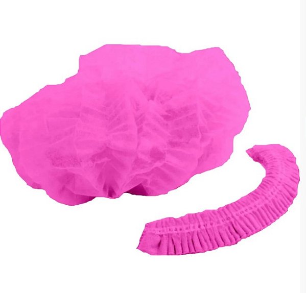 PACOTE TOUCA DE TNT DESCARTAVEL 50 UN PINK PLIN COSMETICOS