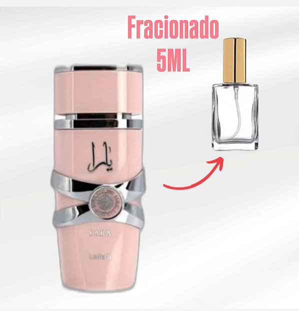 FRACIONADO 5ML YARA EAU DE PARFUM FEMININO LATTAFA