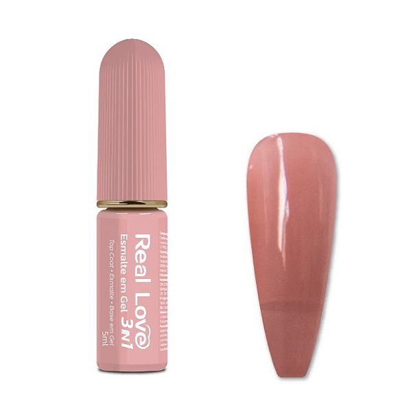 ESMALTE EM GEL 3 EM 1 5ML COR 10 REAL LOVE