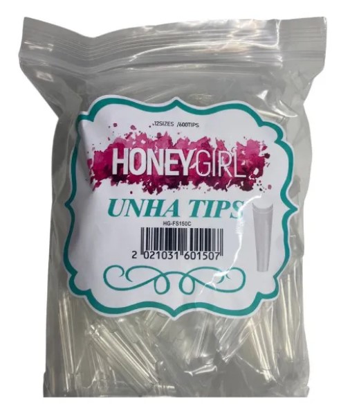 TIPS BAILARINA EXTRA LONGA TRANSPARENTE 600 UNI HONEY GIRL