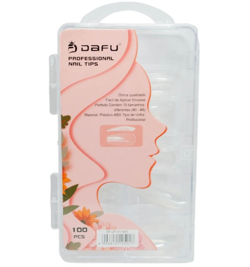 UNHA POSTIÇA REALISTA BAILARINA TRANSPARENTE 120PÇS DAFU