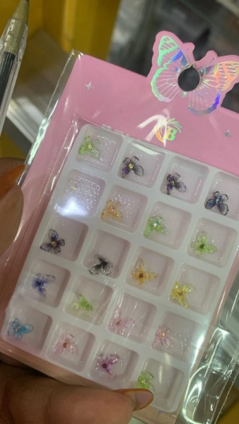 DECORAÇAO PARA UNHA BORBOLETA 3D DAFU