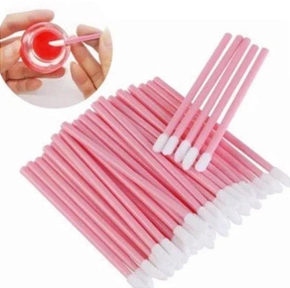 PINCEL APLICADOR LIP GLOSS COM 50 UN ROSA