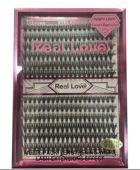 CILIOS TUFINHO SEM NÓ 20P 0.10D + 30P 0.07D MIX REAL LOVE