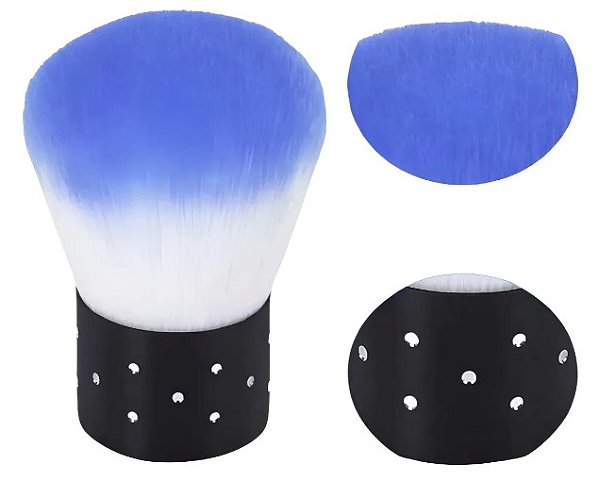 ESPANADOR POMPOM DEGRADE AZUL PEQUENO