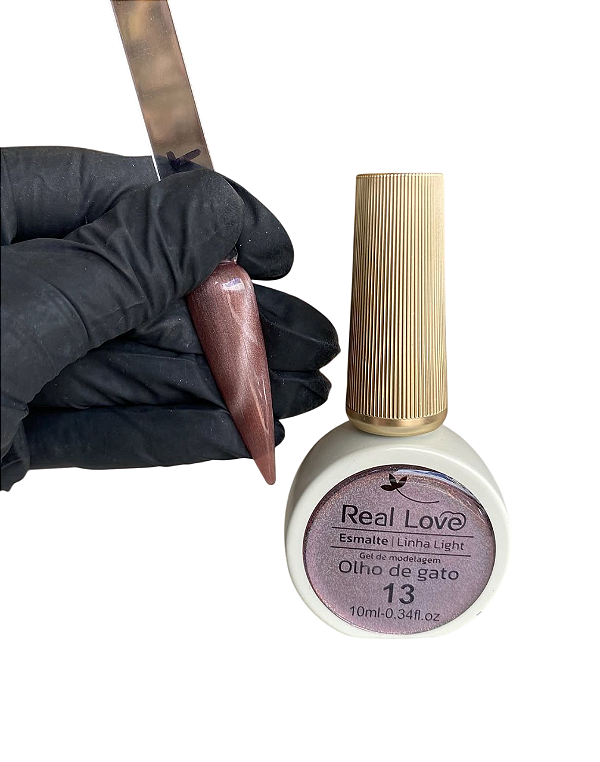ESMALTE EM GEL REFLETIVO OLHO DE GATO 10ML COR 13 REAL LOVE