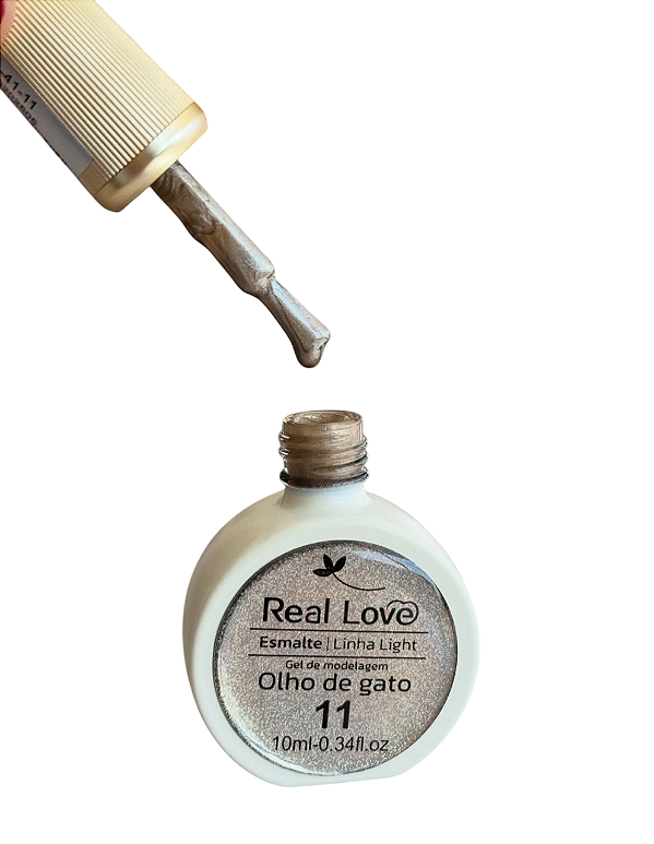 ESMALTE EM GEL REFLETIVO OLHO DE GATO 10ML COR 11 REAL LOVE