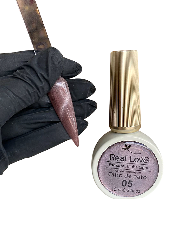 ESMALTE EM GEL REFLETIVO OLHO DE GATO 10ML COR 05 REAL LOVE