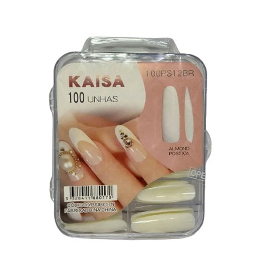 POSTIÇA REALISTA EXTRA LONGA ALMOND LEITOSA 100UN KAISA