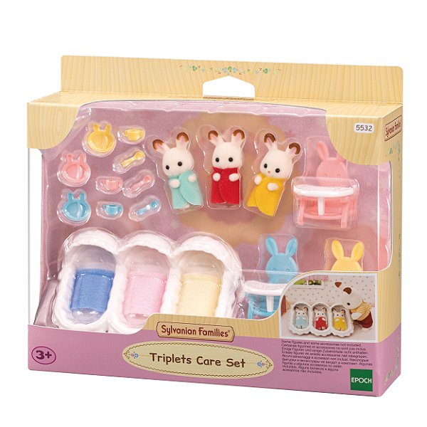 CONJUNTO CUIDA NDO DE TRIGÊMEOS SYLVNIAN FAMILIES  - 5532 EPOCH.
