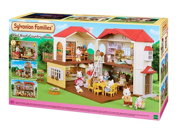 CASA TELHADO VERMELHO COM LUZES- SÓTÃO SECRETO - SYLVANIAN  FAMILIES - 5708 - EPOCH.