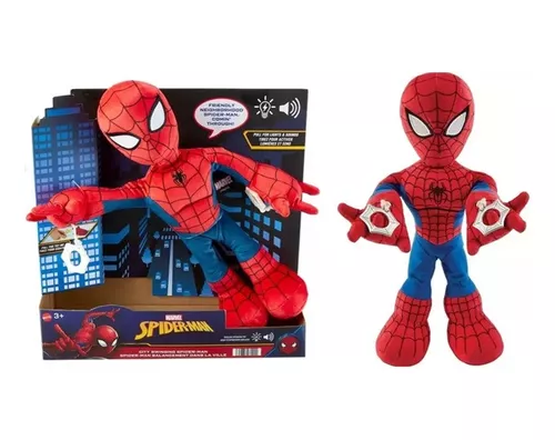 Pelúcia Interativa Marvel Spider-man com Luz E Som Mattel- HHW54