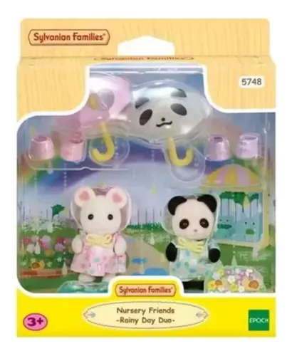 Amigos Jardim da  Infância Caminhando Na Chuva Sylvanian Families - Epoch - 5748