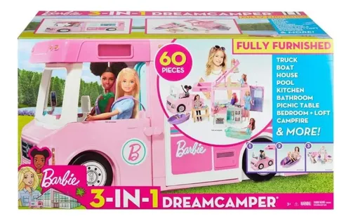 Barbie Acampamento Trailer Dos Sonhos 3 Em 1 - Mattel Ghl93