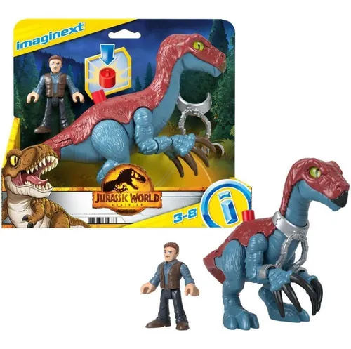 Imaginext Jurassic World Dominion Therizinosaurus e Owen Fisher-Price - GVV63 - Mattel