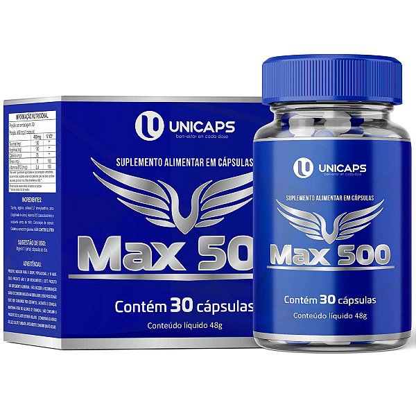 Max500 30 Cápsulas 500mg - Unicaps