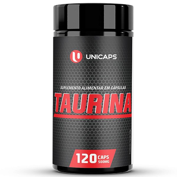 Taurina 120 Cápsulas 500mg - Unicaps