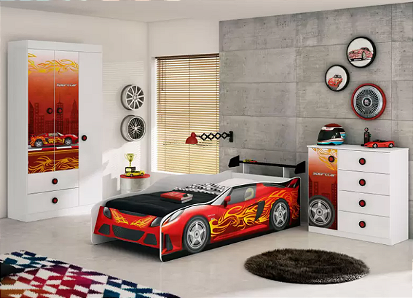 ROUPEIRO SPORT CAR 3PT C 2VOL BRANCO - MOVEIS ESTRELA - REF 13701