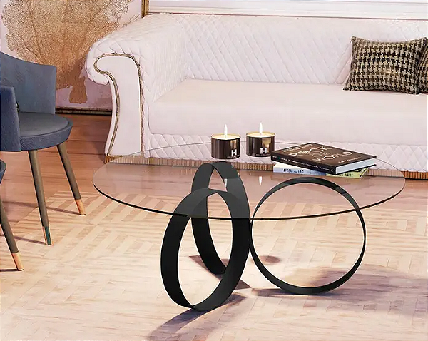 MESA DE CENTRO 8060 LUXO PRETO FOSCO - JB BECHARA