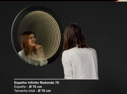 ESPELHO LED INFINITO REDONDO