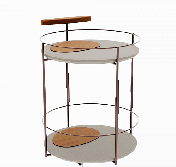 BAR MOBILE 0,62CM RUDNICK OFF WHITE/NATURAL/METAL COBRE