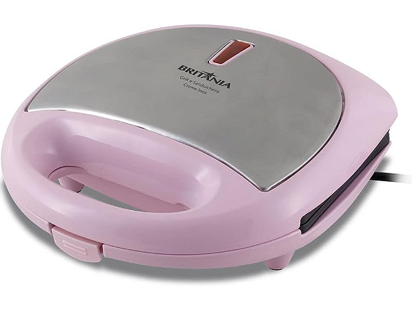 GRILL E SANDUICHEIRA BRITANIA CROME INOX ROSA - 066701160pc