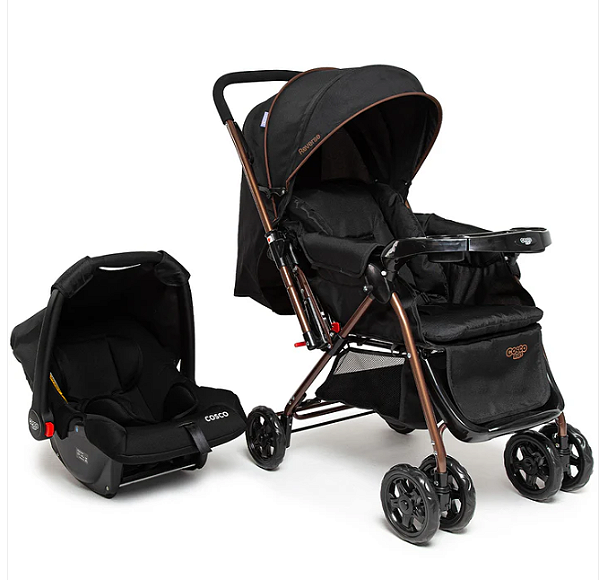 CARRINHO + BEBE CONFORTO COSCO KIDS TRAVEL SYSTEM REVERSE DUO - PTO/BRONZE